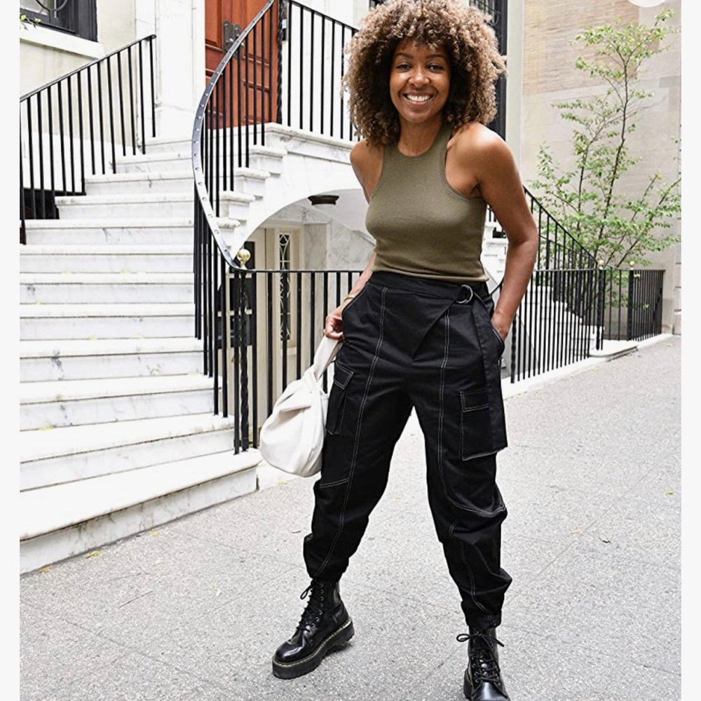 Amazon The Drop Black Belted Cargo pant by Karenbritchick